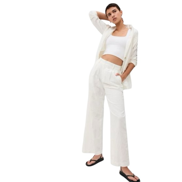 GAP Pants - GAP Linen-Cotton Pleated Pants NWT 12 Petite